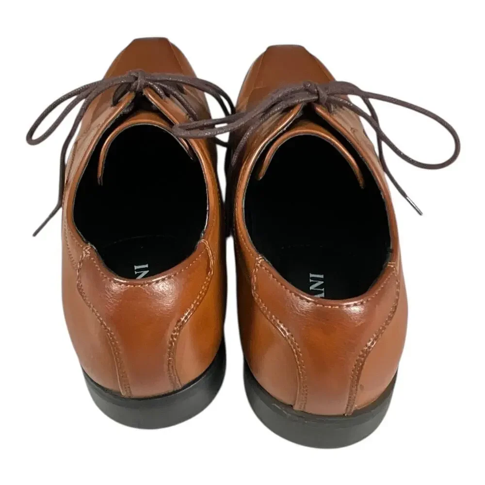 ALFANI Tan Sethtan Dress Shoes Mens Size 8 Work Wear Wedding Formal Used Once